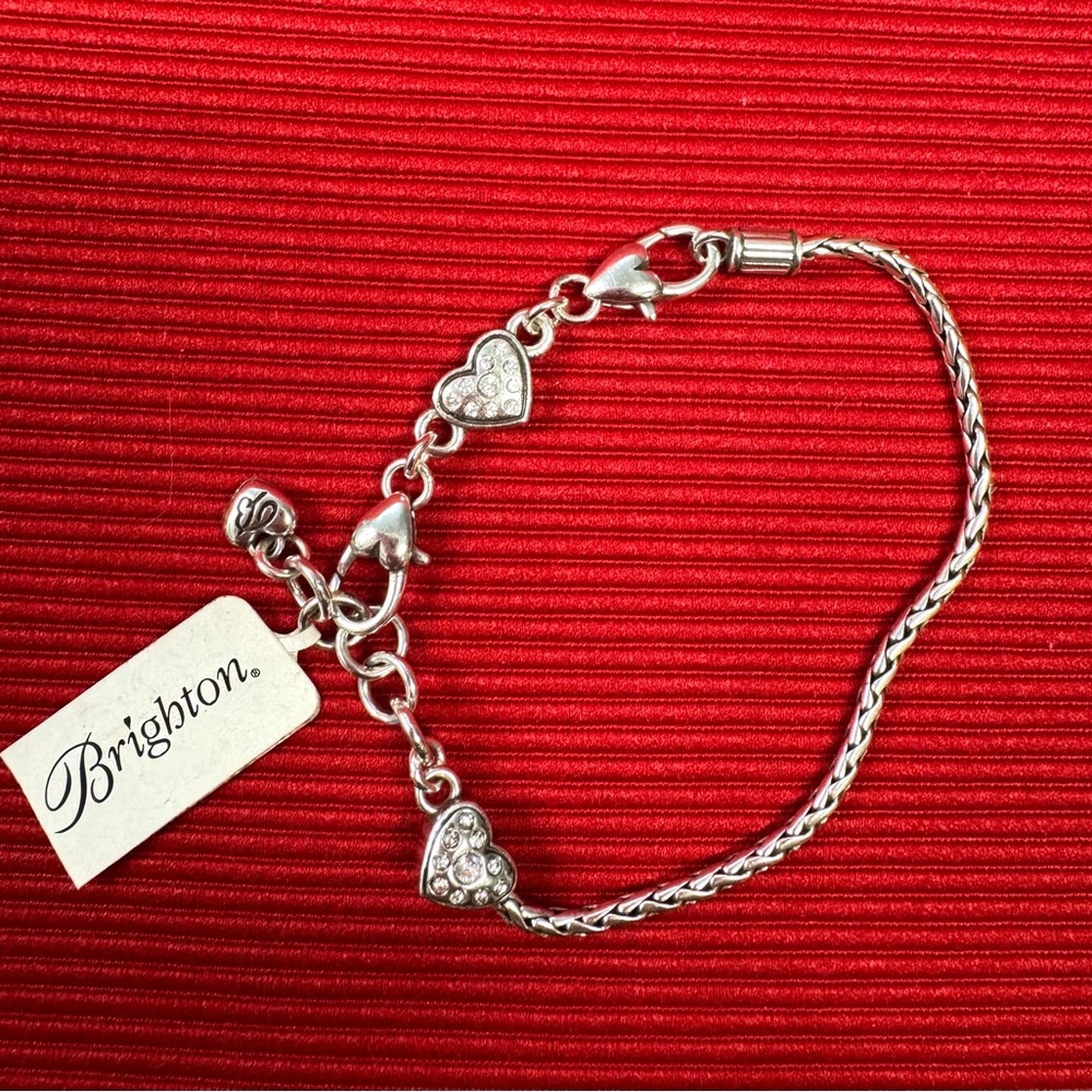 Brighton Heart Slide Bracelet 7-8” NWT